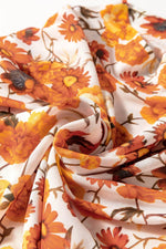 Printed Mock Neck Flare Sleeve Top - Amexza