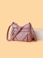 PU Multi-Compartment Crossbody Bag Dusty Pink One Size for a perfect OOTD – dress to impress outfits from Amexza