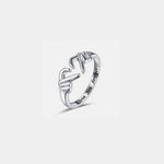 Hand Heart Shape 925 Sterling Silver Open Ring Silver 7 for a perfect OOTD – dress to impress outfits from Amexza