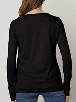 Crisscross Leopard Long Sleeve T-Shirt - Amexza
