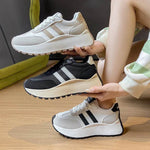 Side Striped Lace Up Platform Athletic Sneakers for a perfect OOTD – dress to impress outfits from Amexza