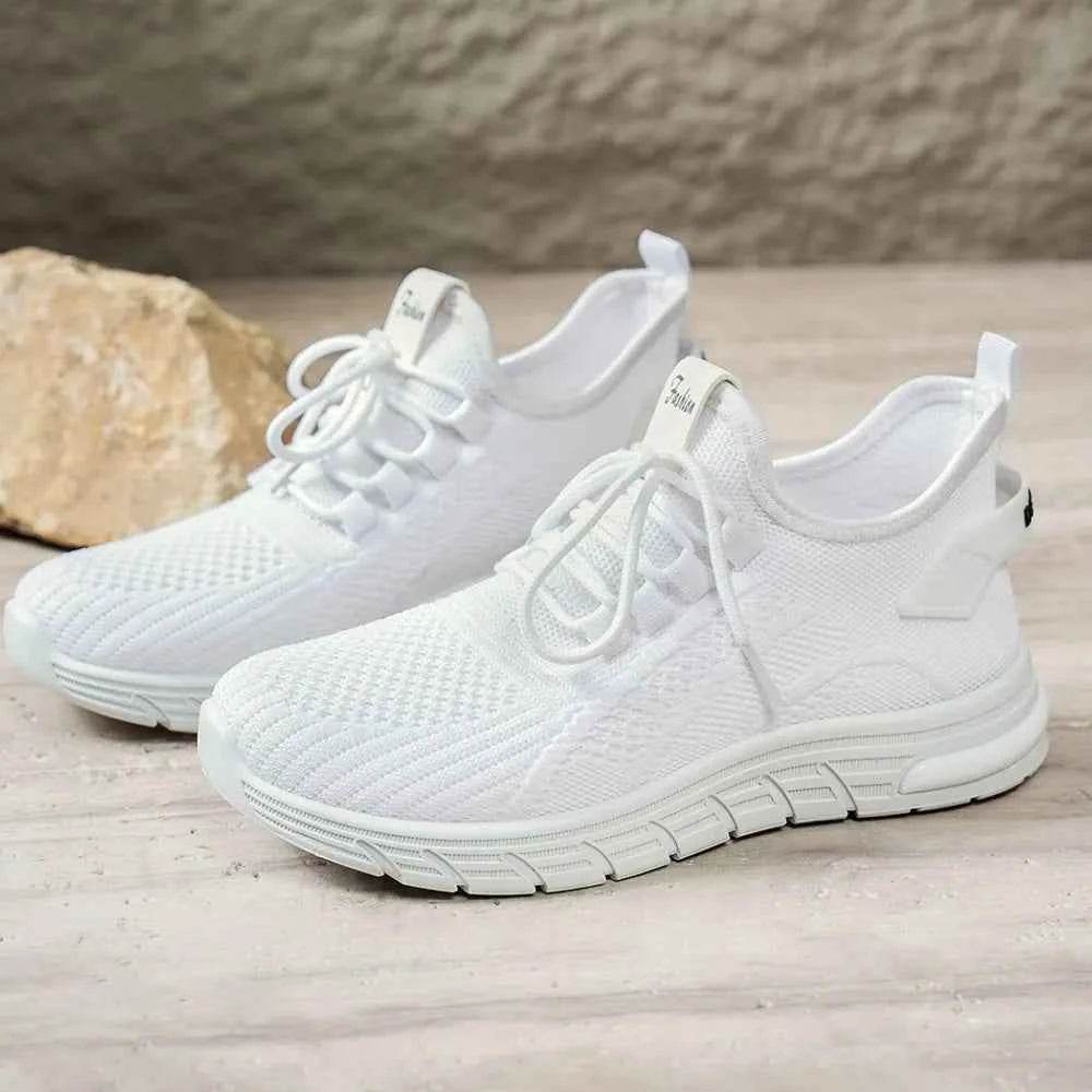 Mesh Breathable Round Toe Athletic White for a perfect OOTD – dress to impress outfits from Amexza