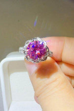 2 Carat Moissanite 925 Sterling Silver Flower Shaper Ring for a perfect OOTD – dress to impress outfits from Amexza