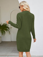 Cable-Knit V-Neck Mini Sweater Dress for a perfect OOTD – dress to impress outfits from Amexza