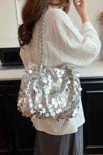 Sequin Braided Strap Shoulder Bag for a perfect OOTD – dress to impress outfits from Amexza