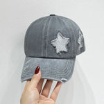 Star Adjustable Baseball Cap Gray One Size for a perfect OOTD – dress to impress outfits from Amexza