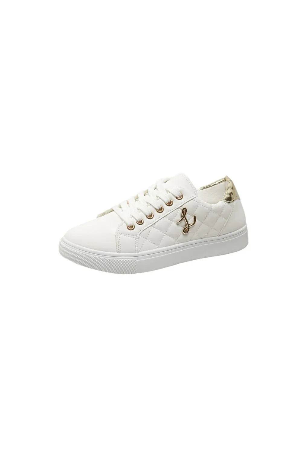 Lace Up Round Toe Sneakers White for a perfect OOTD – dress to impress outfits from Amexza