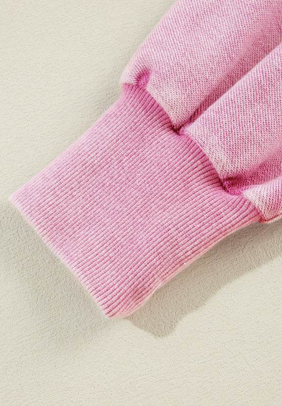 Exposed Seam Round Neck Long Sleeve Sweatshirt for a perfect OOTD – dress to impress outfits from Amexza