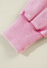 Exposed Seam Round Neck Long Sleeve Sweatshirt for a perfect OOTD – dress to impress outfits from Amexza