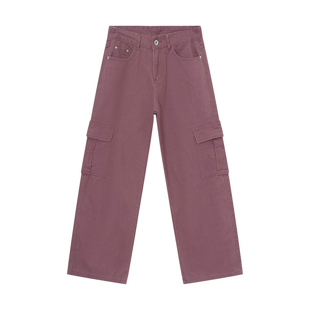 Wide Leg Cargo Jeans Moonlit Mauve M for a perfect OOTD – dress to impress outfits from Amexza