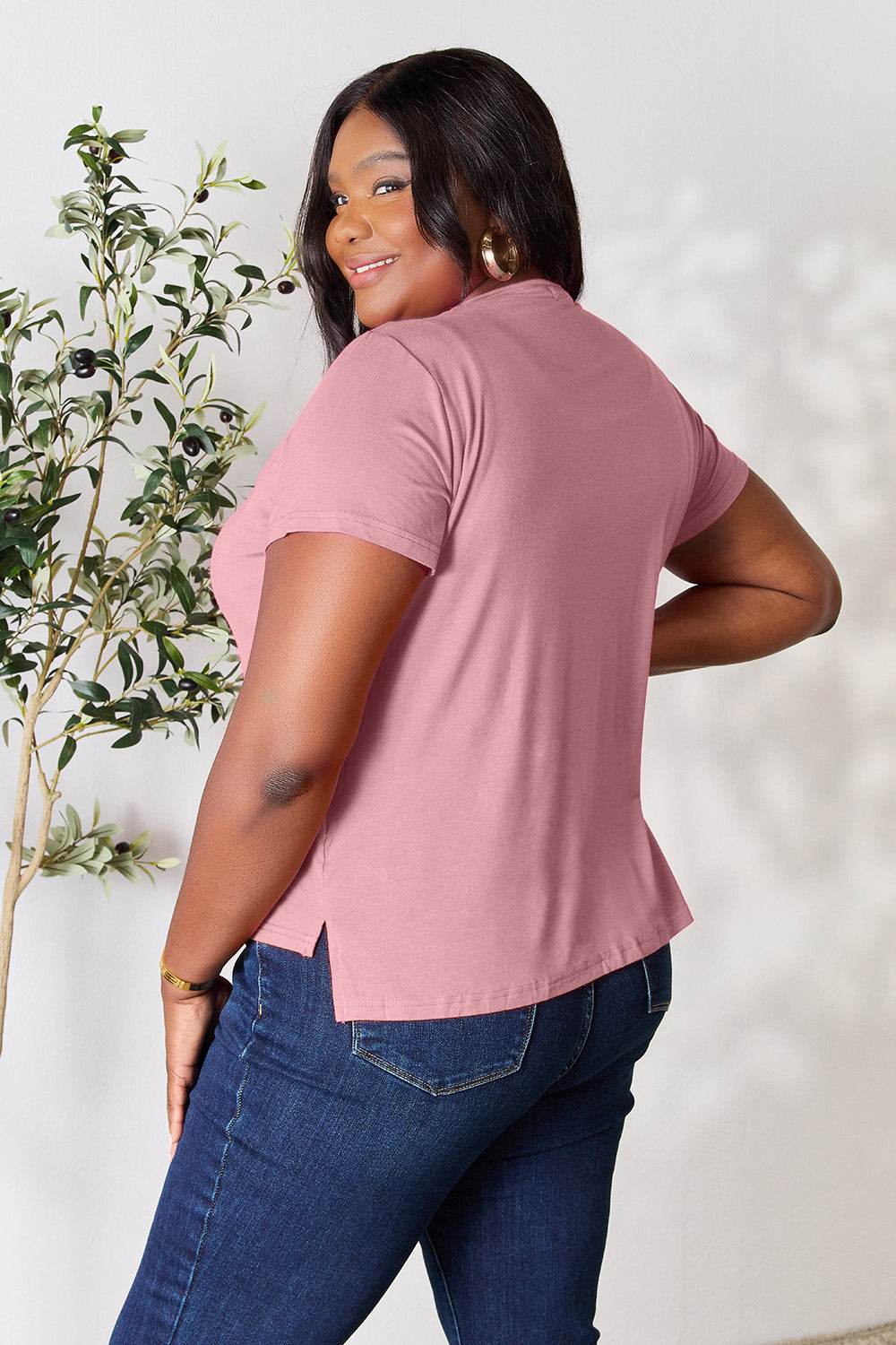 Basic Bae Full Size Round Neck Short Sleeve T-Shirt - Amexza