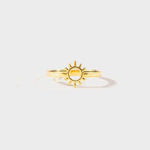 Sun Shape 18K Gold-Plated Ring Gold for a perfect OOTD – dress to impress outfits from Amexza