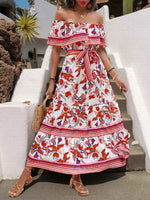 Off-Shoulder Floral Maxi Dress
