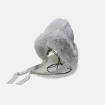 Thermal Tied Fuzzy Winter Hat Gray One Size for a perfect OOTD – dress to impress outfits from Amexza