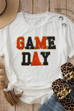 GAME DAY Round Neck Short Sleeve T-Shirt - Amexza