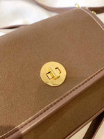 PU Leather Suede Twist-Lock Shoulder Bag for a perfect OOTD – dress to impress outfits from Amexza