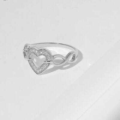 925 Sterling Silver Heart Ring Silver for a perfect OOTD – dress to impress outfits from Amexza