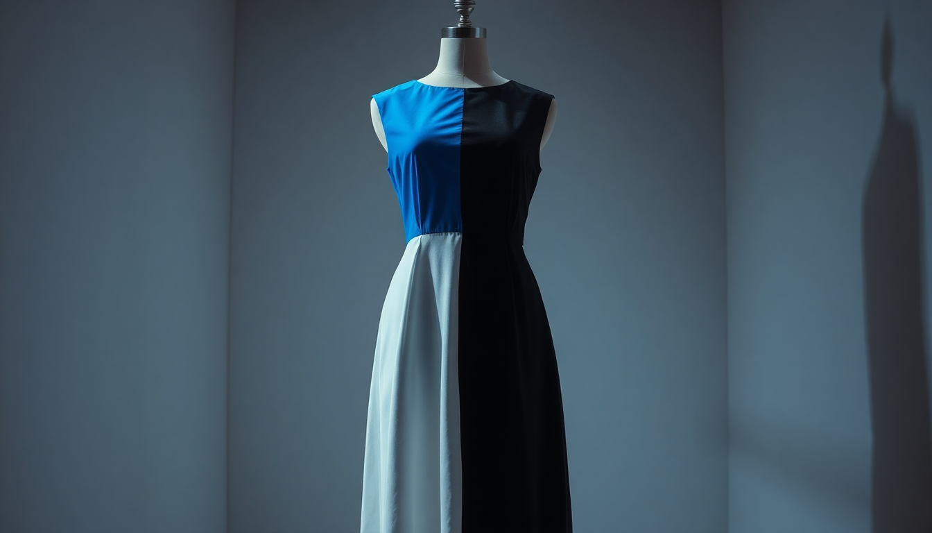 Blue and black dress that appears white and gold, available at Amexza.