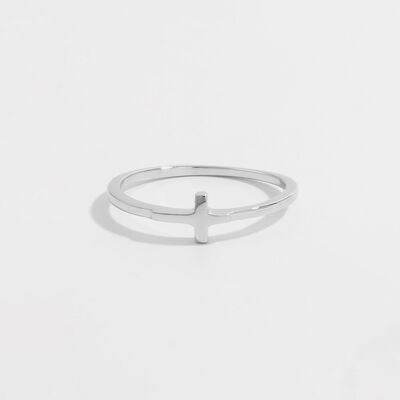 925 Sterling Silver Cross Ring Silver for a perfect OOTD – dress to impress outfits from Amexza