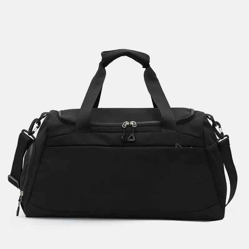 Oxford Cloth Multi Pockets Adjustable Strap Travel Bag Black One Size for a perfect OOTD – dress to impress outfits from Amexza