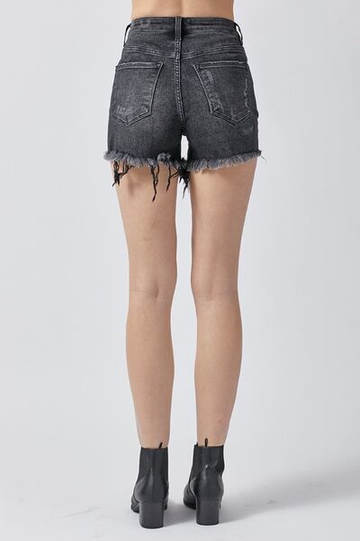 RISEN Raw Hem Denim Shorts with Pockets for a perfect OOTD – dress to impress outfits from Amexza