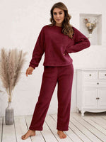 Ivy Lane Teddy Long Sleeve Top and Pants Lounge Set for a perfect OOTD – dress to impress outfits from Amexza