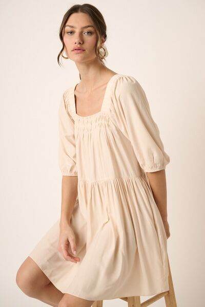 Mittoshop Pintuck Detail Tie Back Mini Dress for a perfect OOTD – dress to impress outfits from Amexza