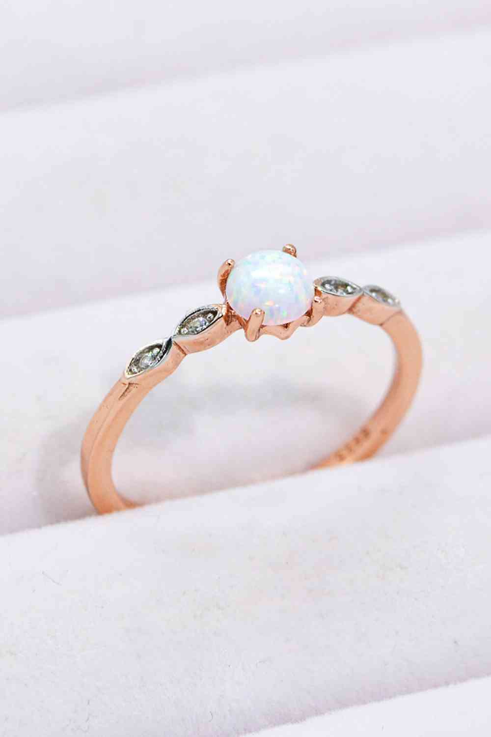 Opal Contrast Platinum-Plated Ring Rose Gold for a perfect OOTD – dress to impress outfits from Amexza