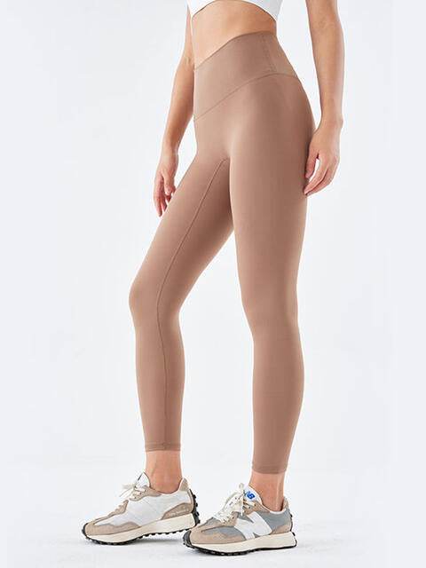 Wide Waistband Sports Leggings Mocha for a perfect OOTD – dress to impress outfits from Amexza