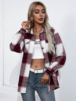 Ivy Lane Plaid Button Up Flannel Shirt - Amexza