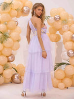 Embroidered Layered Single Shoulder Dress for a perfect OOTD – dress to impress outfits from Amexza