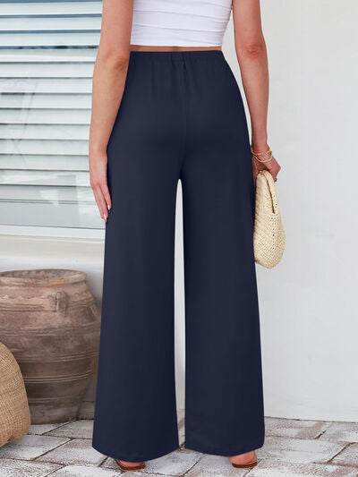 Elastic Waist Wide Leg Pants for a perfect OOTD – dress to impress outfits from Amexza