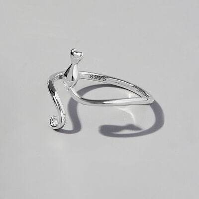 Cat Shape 925 Sterling Silver Ring Silver for a perfect OOTD – dress to impress outfits from Amexza