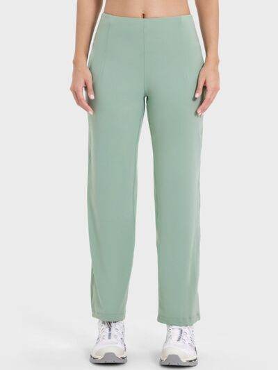 Millennia Pocketed High Waist Active Pants - Amexza