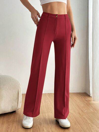 High Waist Wide Leg Pants Rust for a perfect OOTD – dress to impress outfits from Amexza