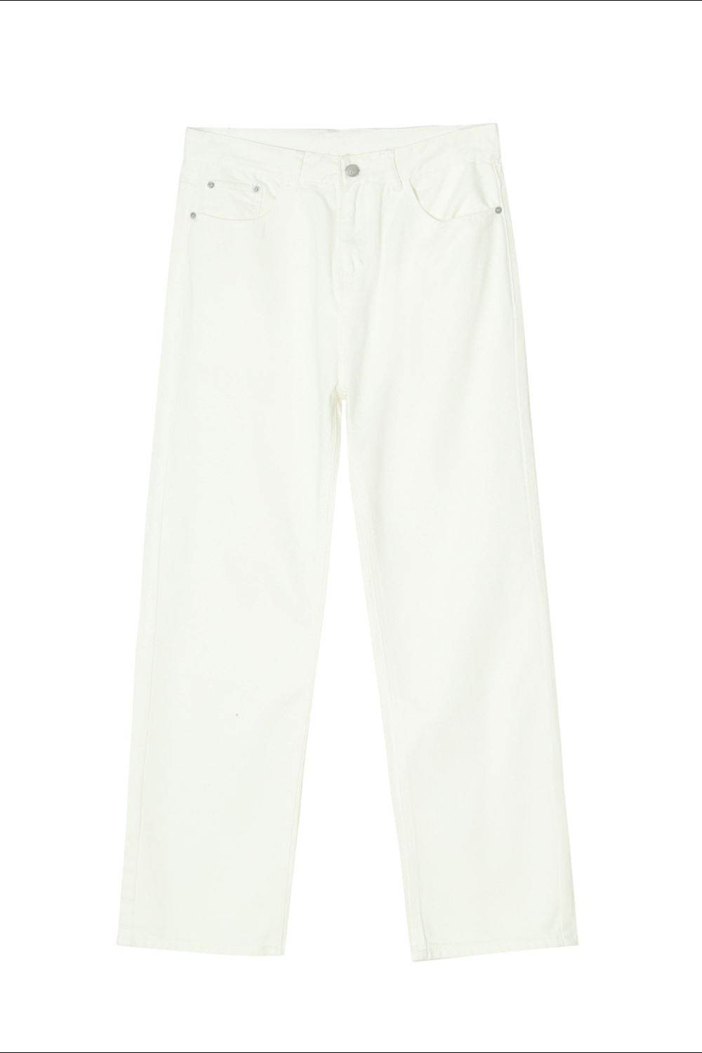 Straight Leg Jeans with Pockets Ivory for a perfect OOTD – dress to impress outfits from Amexza