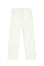 Straight Leg Jeans with Pockets Ivory for a perfect OOTD – dress to impress outfits from Amexza