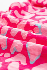 Ruffled Printed Wide Strap Dress - Amexza