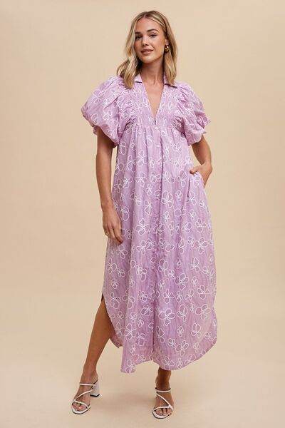 Annie Wear Floral Smock Detail Puff Sleeve Dress for a perfect OOTD – dress to impress outfits from Amexza