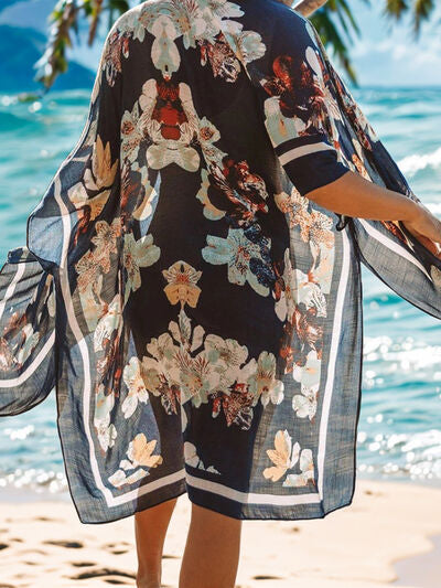 Lovelet Printed Open Front Cover-Up for a perfect OOTD – dress to impress outfits from Amexza