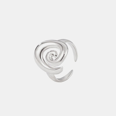 Titanium Steel Spiral Shape Ring Silver One Size for a perfect OOTD – dress to impress outfits from Amexza