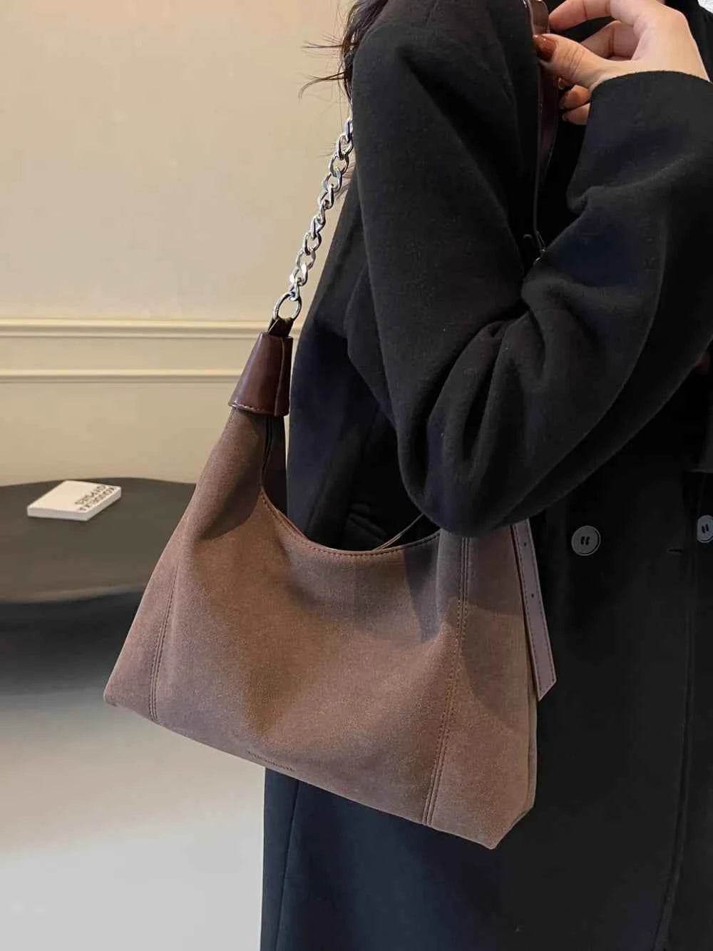 Suede Adjustable Strap Shoulder Bag for a perfect OOTD – dress to impress outfits from Amexza
