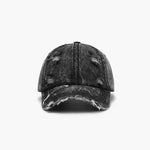 Distressed Cotton Baseball Cap Black One Size for a perfect OOTD – dress to impress outfits from Amexza