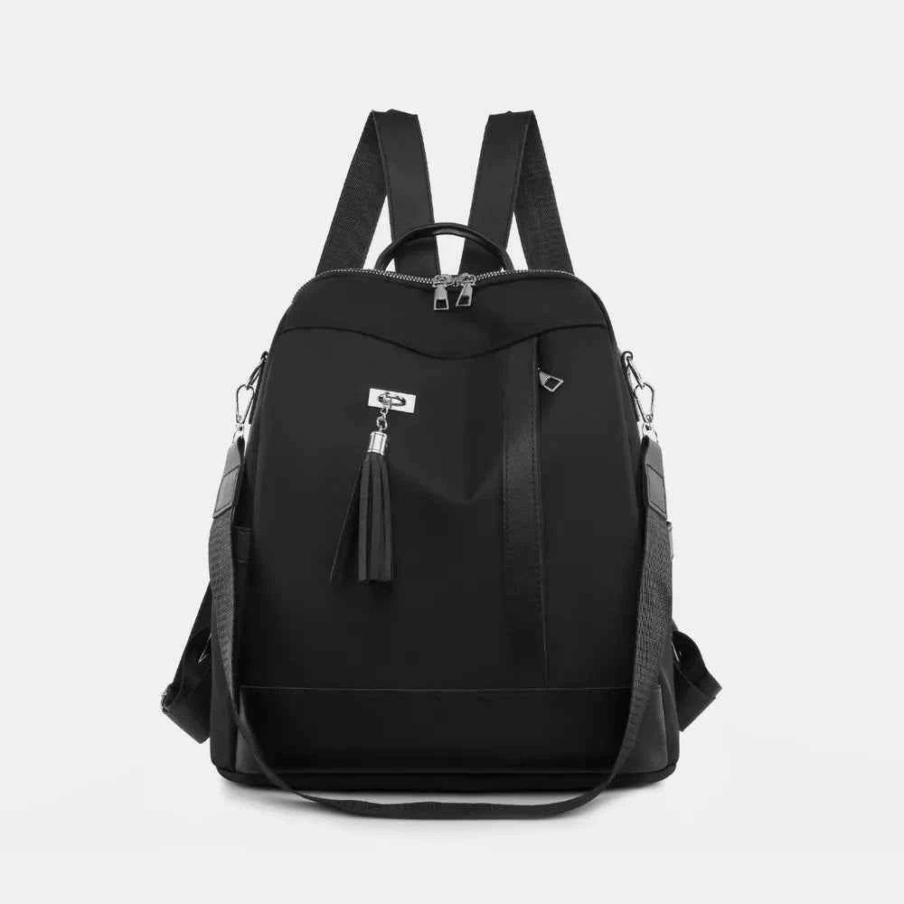 Tassel Oxford Cloth Backpack Bag Black One Size for a perfect OOTD – dress to impress outfits from Amexza