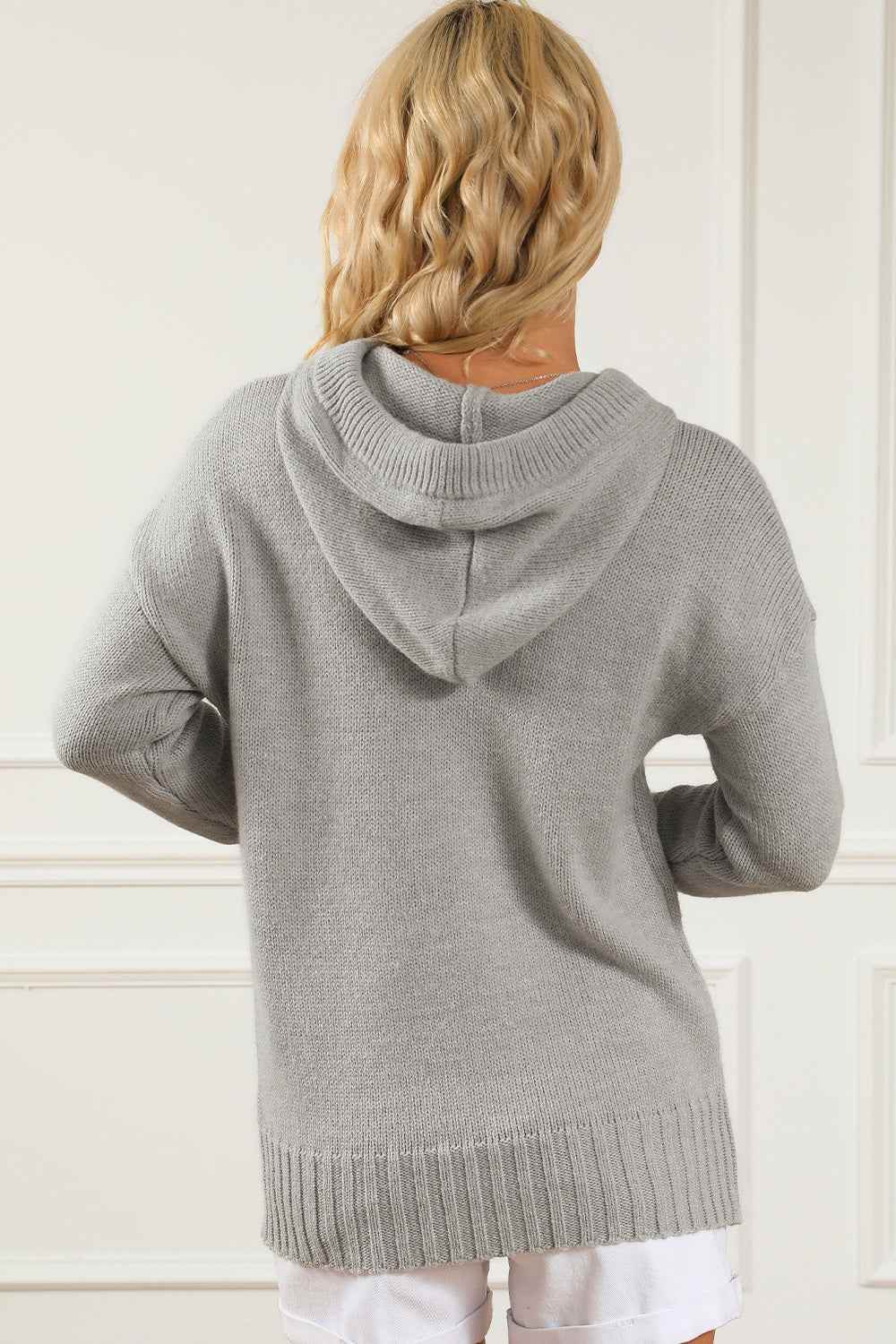 Drawstring Hooded Sweater with Pocket for a perfect OOTD – dress to impress outfits from Amexza
