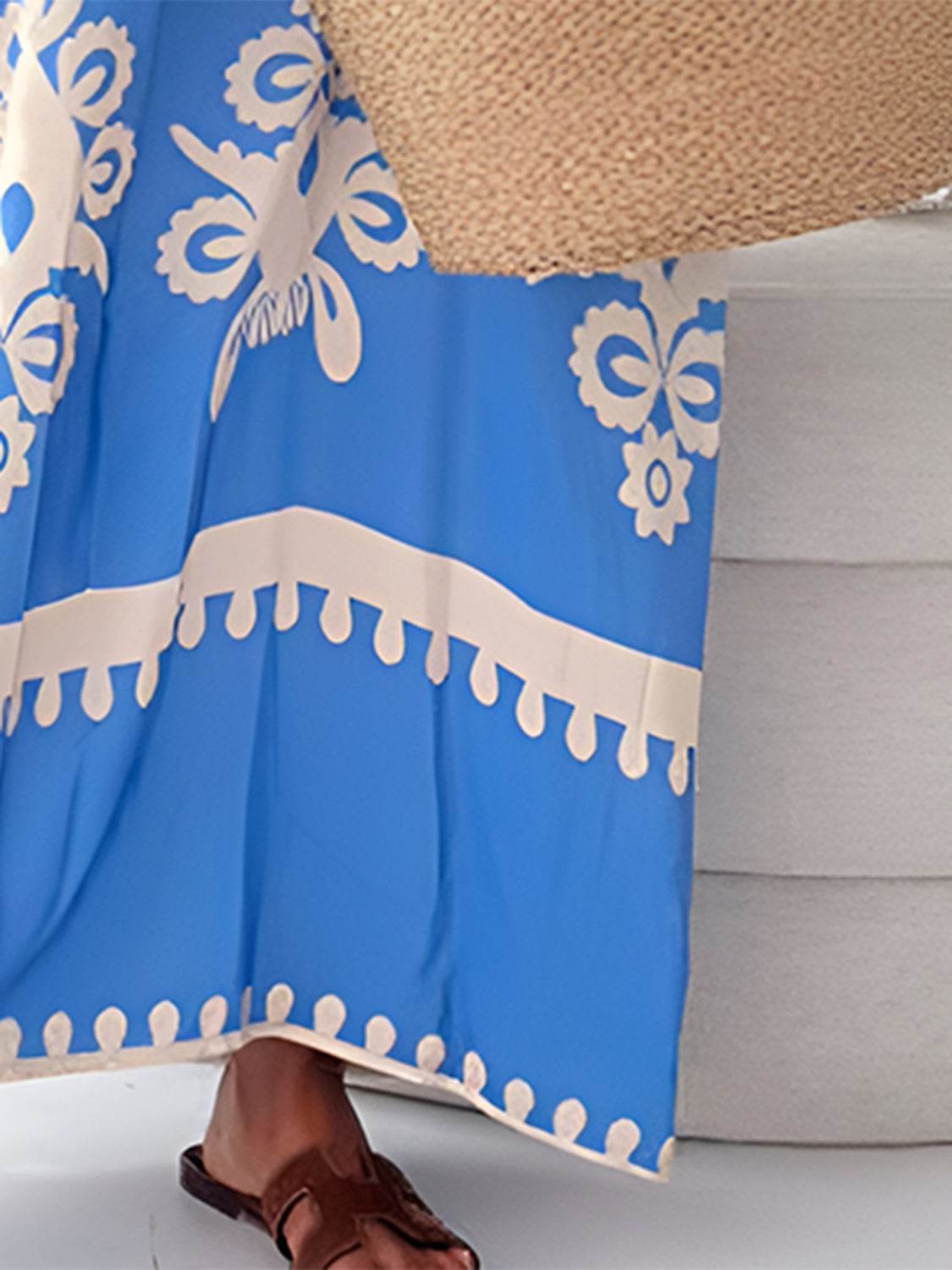 Printed Spaghetti Strap Sleeveless Maxi Dress - Amexza