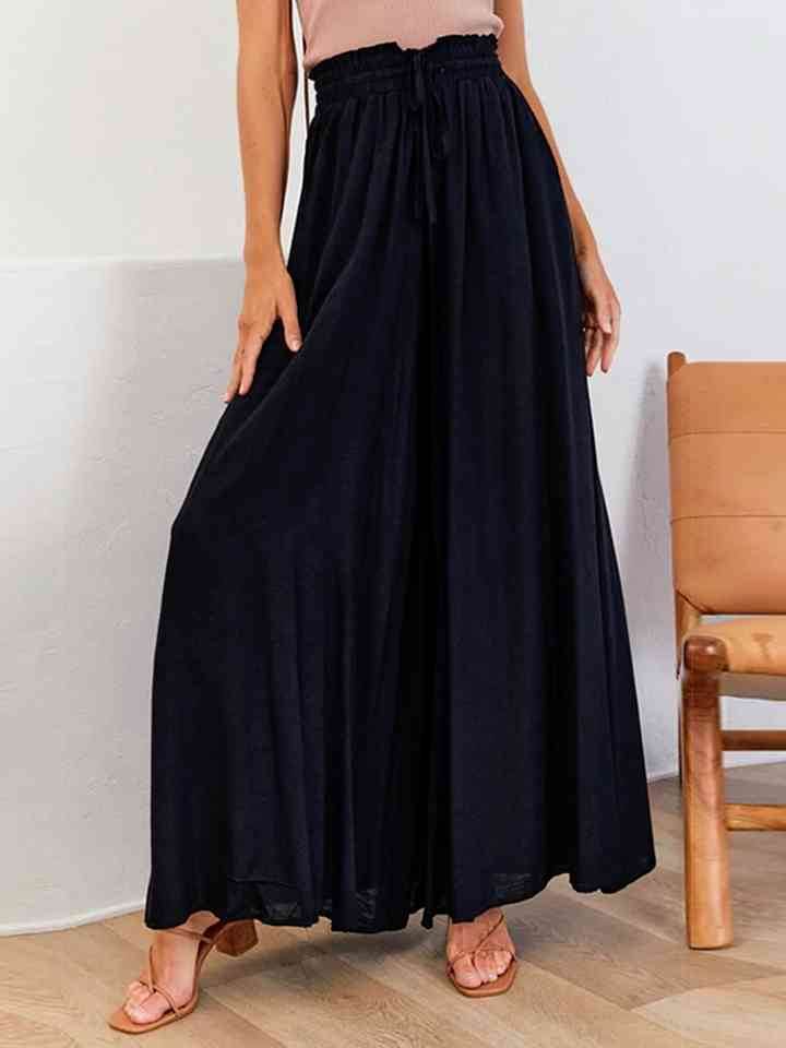 Drawstring Waist Wide Leg Pants for a perfect OOTD – dress to impress outfits from Amexza