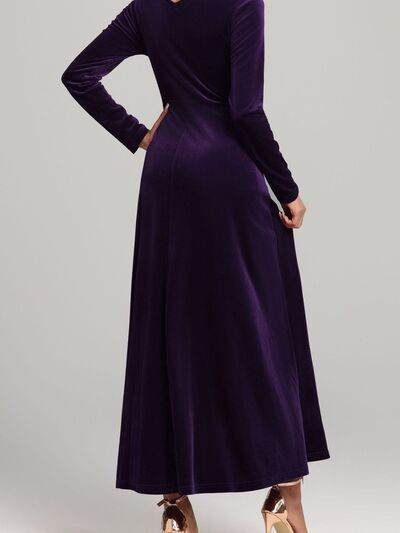 Square Neck Long Sleeve Velvet Dress for a perfect OOTD – dress to impress outfits from Amexza