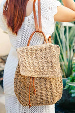 Fame Straw Braided Fashion Backpack Ta One Size for a perfect OOTD – dress to impress outfits from Amexza