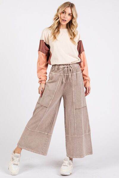 Mittoshop Mineral Wash Seam French Terry Wide Leg Pants for a perfect OOTD – dress to impress outfits from Amexza